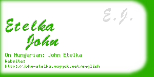 etelka john business card